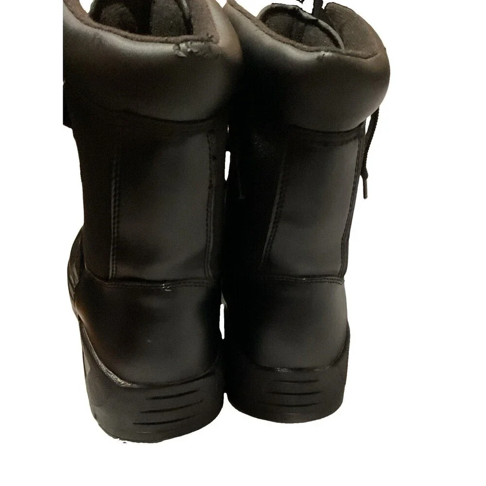 Response Gear Tactical Boots Men's Combat Work Lace Zip Black Leather Size US 10